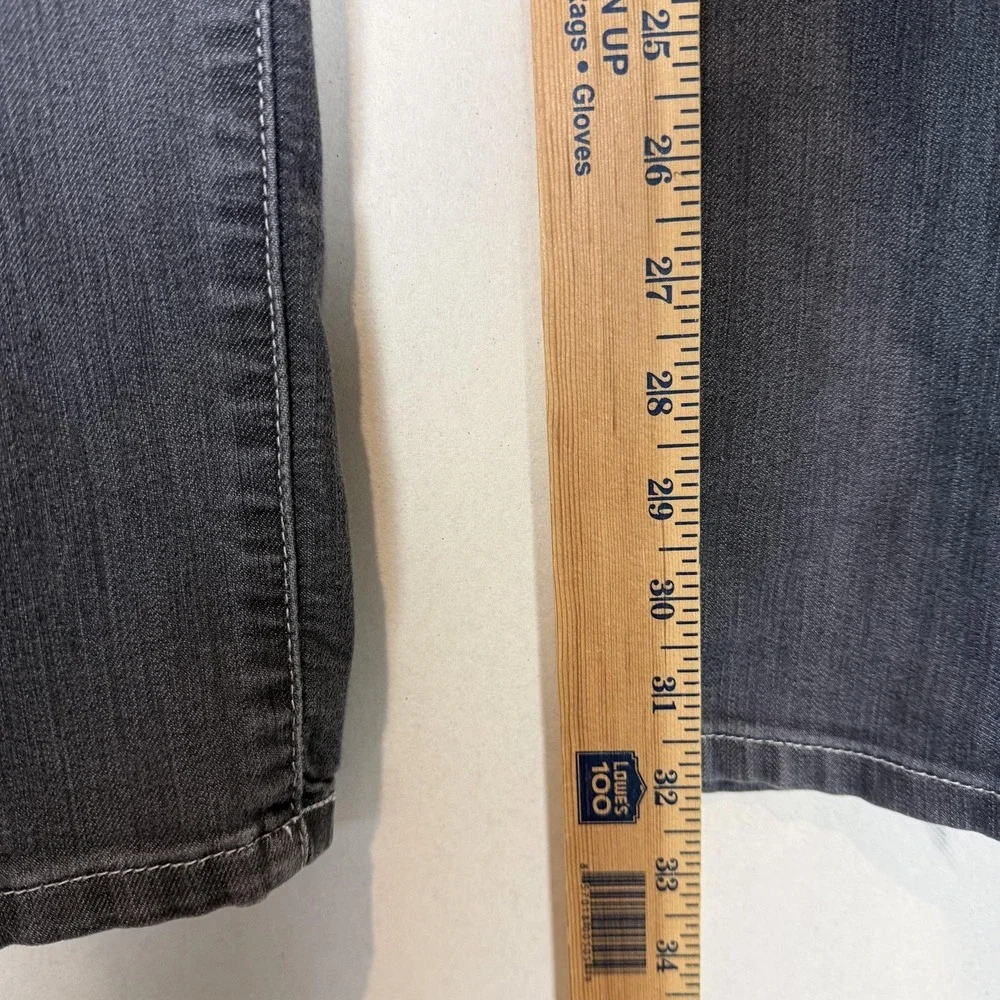 PrAna Jeans Womens 10/30 Gray Dark Wash Slim‎ Straight Mid Rise Stretch Denim